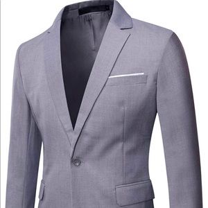 Wulful Men’s One Button Slim Fit Blazer Size 2XL
